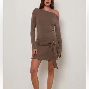 motel rocks long sleeve mini dress Motel Sevila Mesh Long Sleeve Mini Dress